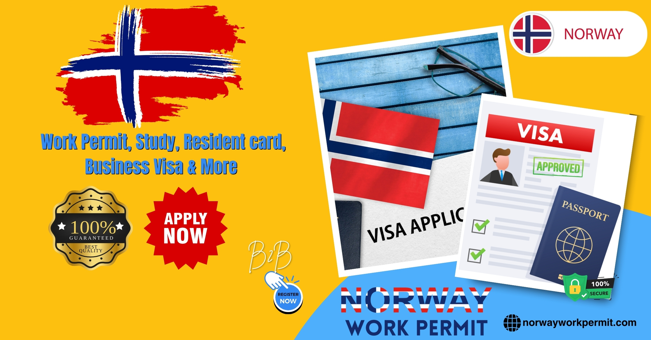 Norway Work Permit Visa & Business Resident Visa Requirements for Citizens of Botswana